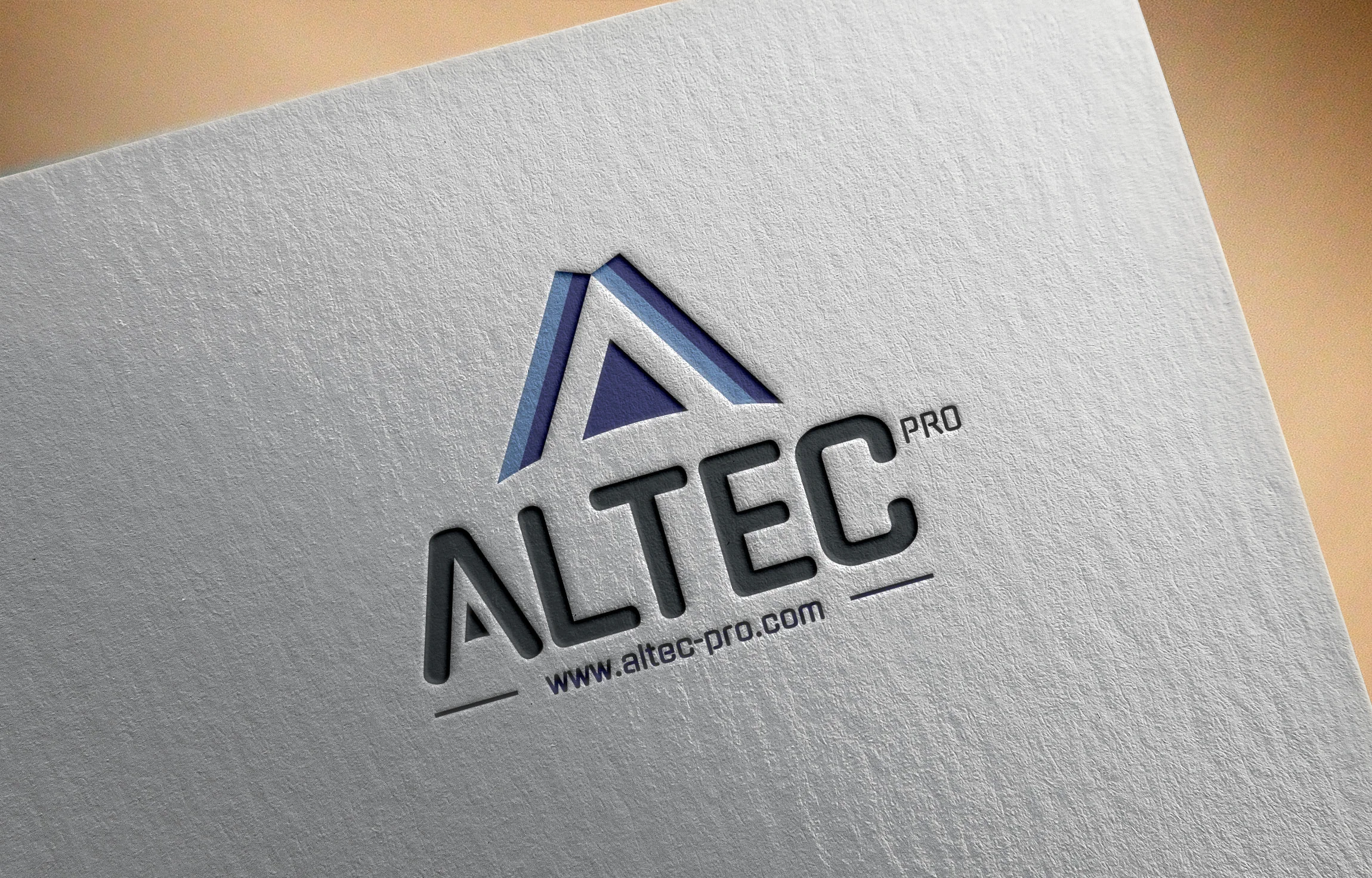 ALTEC Pro logo embossed on white paper